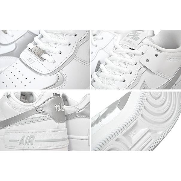 エア フォース 1 NIKE WMNS AF1 SHADOW white/metallic silver エア フォース 1 NIKE WMNS AF1 SHADOW white/metallic silver