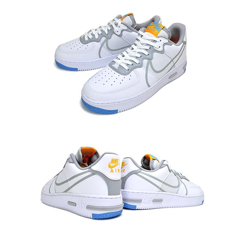 NIKE（ナイキ） NIKE AIR FORCE 1 REACT white/lt smoke grey ct1020