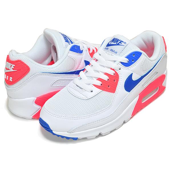 ナイキ レディース エアマックス９０ Nike Air Max 90 - White/Racer Blue/Flash Crimson NIKE（ナイキ） NIKE WMNS AIR MAX 90 white/racer blue-flash crimson