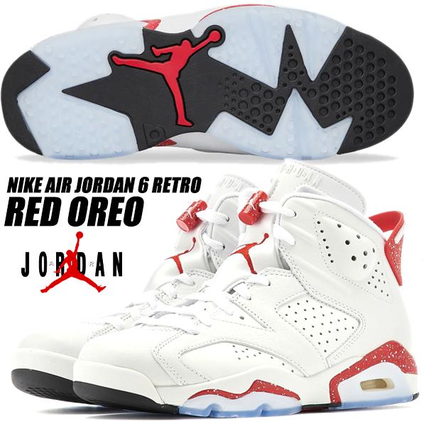 良状態Air Jordan 6 レトロ レッド オレオ ホワイト エア ジョーダン 6 NIKE AIR JORDAN RETRO RED OREO white/university