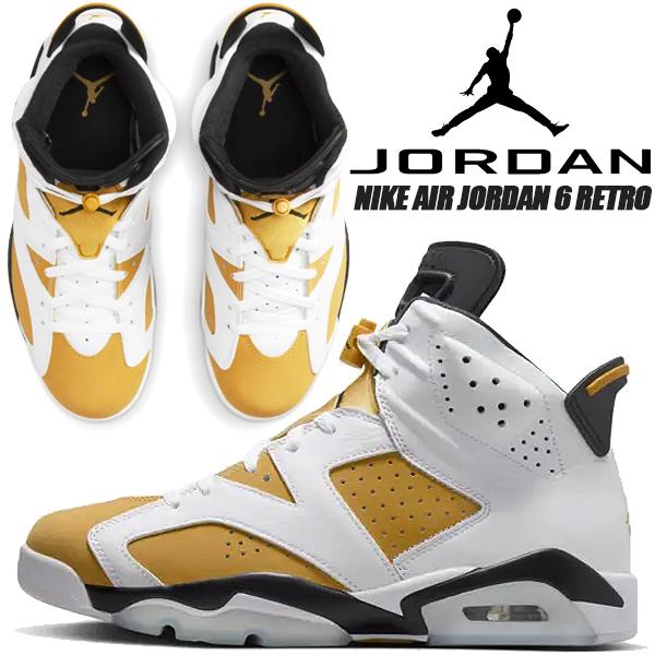 エア ジョーダン 6 NIKE AIR JORDAN RETRO white/yellow ochre-black
