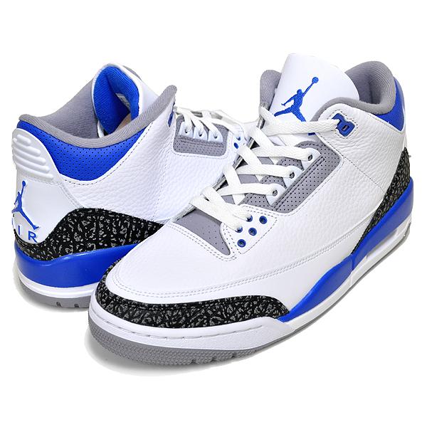 エア ジョーダン 3 NIKE AIR JORDAN RETRO white/racer blue-black