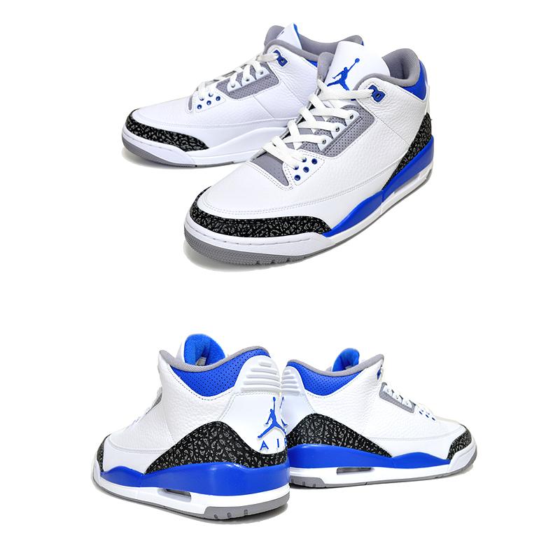 エア ジョーダン 3 NIKE AIR JORDAN RETRO white/racer blue-black