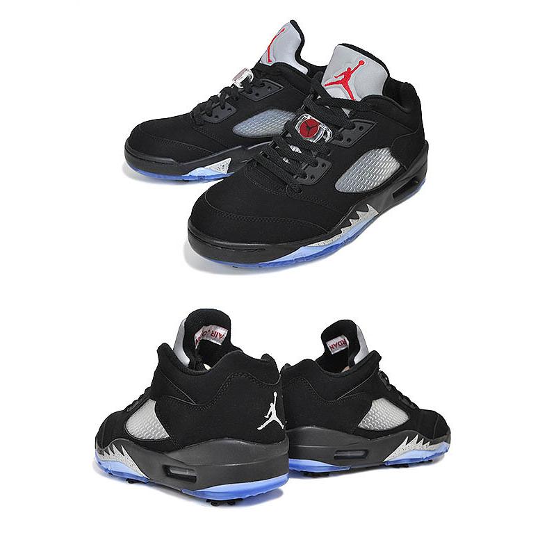 エア ジョーダン 5 NIKE JORDAN LOW GOLF BLACK METALLIC black/fire