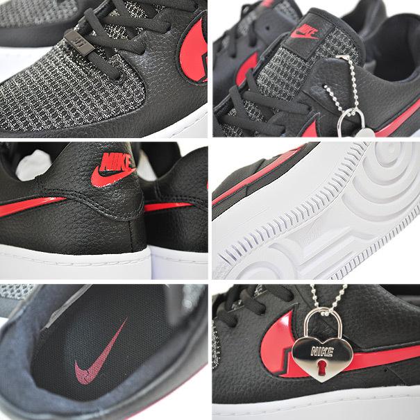 NIKE WMNS AF1 SAGE LOW Valentine's Day black/university red ナイキ ウィメンズ エアフォース 1 セイジ バレンタインデー スニーカー レディース｜limited-edition｜05