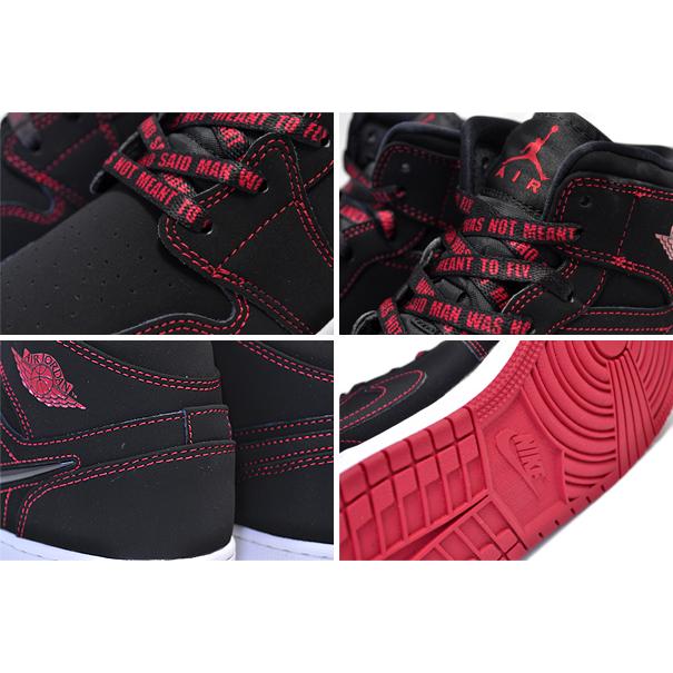 NIKE AIR JORDAN 1 MID FEARLESS(GS) black/gym redwhite ナイキ エアジョーダン 1