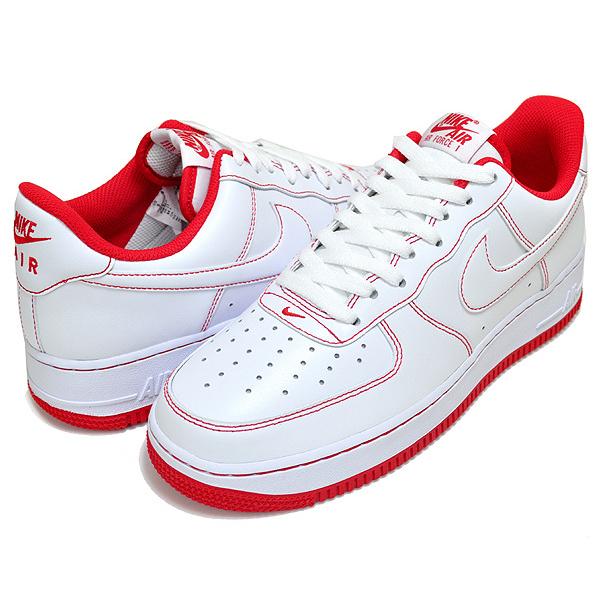 エア フォース 1 NIKE AIR FORCE 07 white/white-university red