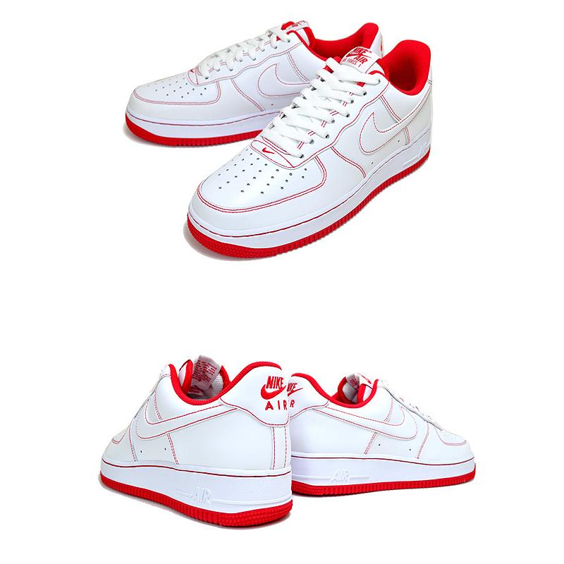 エア フォース 1 NIKE AIR FORCE 07 white/white-university red