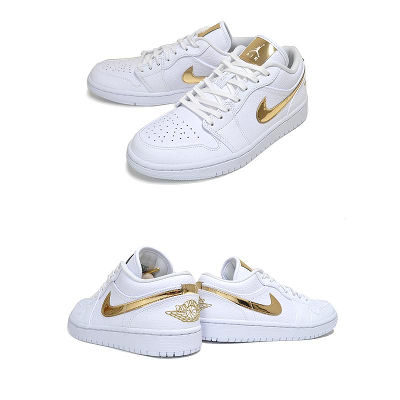 Jordan NIKE WMNS AIR JORDAN 1 LOW SE white/metallic gold-wht