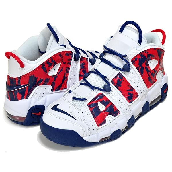NIKE ナイキ モアアップテンポ　モアテン NIKE（ナイキ） NIKE AIR MORE UPTEMPO white/university red-blue