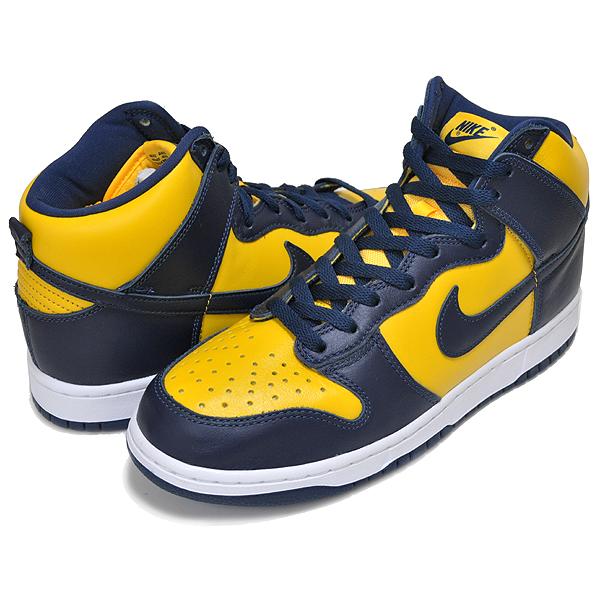 NIKE（ナイキ） NIKE DUNK HI SP MICHIGAN varsity maize/midnight