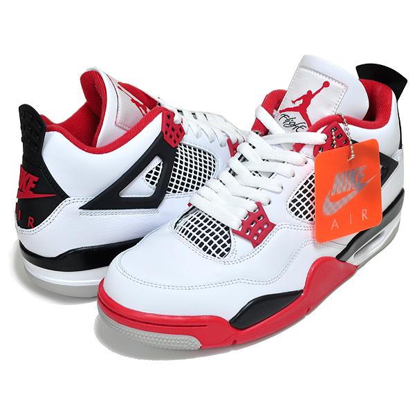 エア ジョーダン 4 NIKE AIR JORDAN RETRO FIRE RED white/fire red