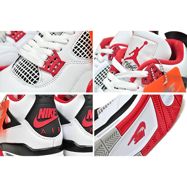 エア ジョーダン 4 NIKE AIR JORDAN RETRO FIRE RED white/fire red