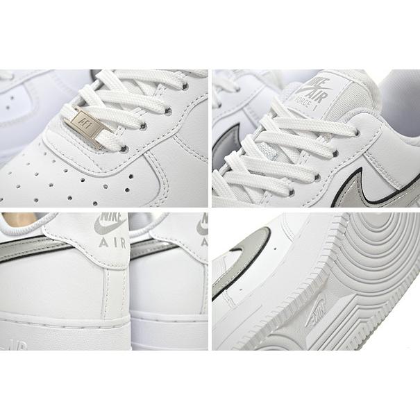 NIKE WMNS AIR FORCE 1 07 ESS white/metallic silver-black dd1523-100 ナイキ ウィメンズ エアフォース 1 07 エッセンシャル レディース ホワイト シルバー｜limited-edition｜04