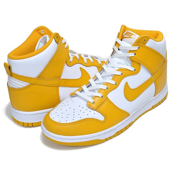 NIKE（ナイキ） NIKE WMNS DUNK HI DARK SULFUR white/dark sulfur-wht 