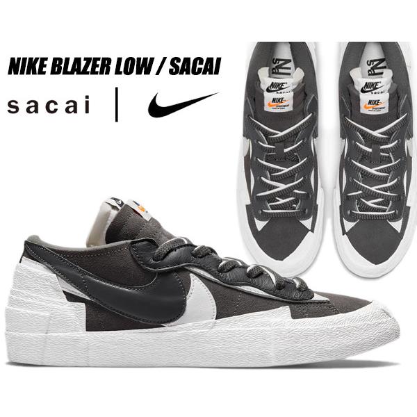 ブレーザー NIKE BLAZER LOW / SACAI iron grey/white-wht dd1877-002