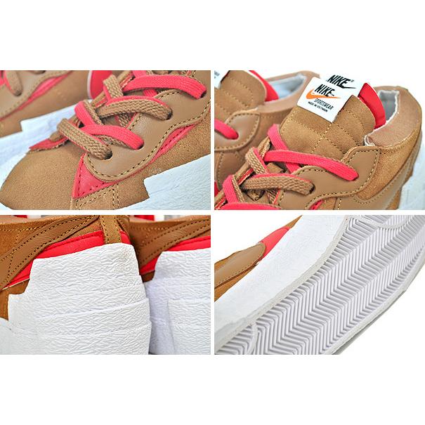 ブレーザー NIKE BLAZER LOW / SACAI lt british tan/university red