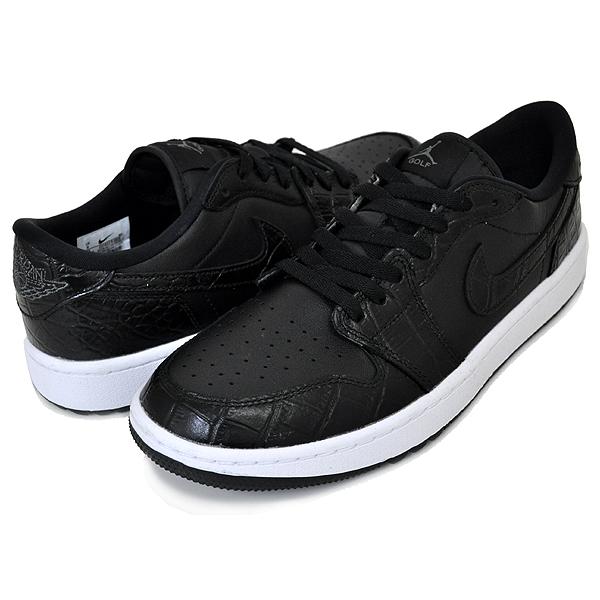 NIKE AIR JORDAN 1 LOW GOLF black/blk-iron grey-white dd9315-003 ナイキ エアジョーダン  1 ロー ゴルフ ブラック クロコ Black Crocodile AJ1 スパイクレス