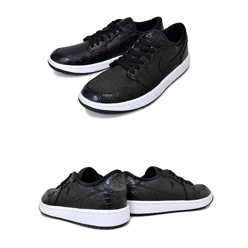 NIKE AIR JORDAN 1 LOW GOLF black/blk-iron grey-white dd9315-003 ナイキ エアジョーダン  1 ロー ゴルフ ブラック クロコ Black Crocodile AJ1 スパイクレス