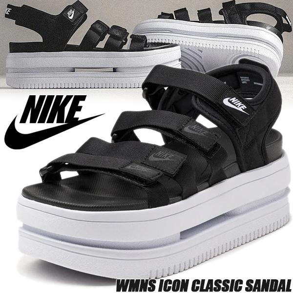 NIKE（ナイキ） NIKE WMNS ICON CLASSIC SANDAL black/white-wht
