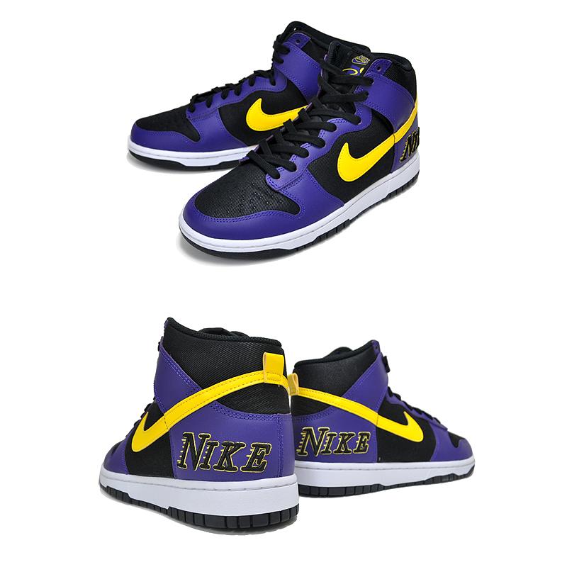 NIKE（ナイキ） NIKE DUNK HI PREMIUM EMB LAKERS black/opti yellow