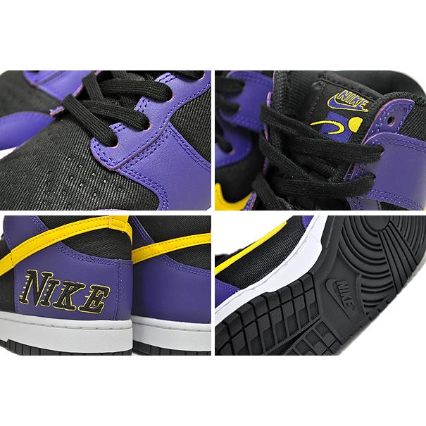 NIKE（ナイキ） NIKE DUNK HI PREMIUM EMB LAKERS black/opti yellow
