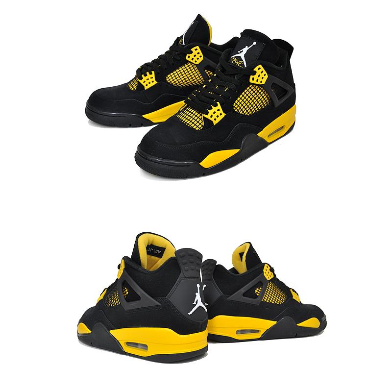 NIKE AIR JORDAN 4 RETRO THUNDER black/white-tour yellow dh6927-017 ナイキ エアジョーダン 4 レトロ サンダー AJ4 スニーカー ブラック ツアーイエロー｜limited-edition｜03