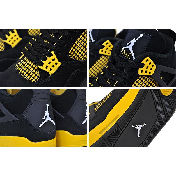 NIKE AIR JORDAN 4 RETRO THUNDER black/white-tour yellow dh6927-017 ナイキ エアジョーダン 4 レトロ サンダー AJ4 スニーカー ブラック ツアーイエロー｜limited-edition｜04