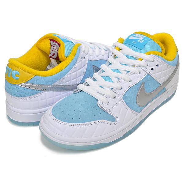 NIKE SB DUNK LOW PRO QS FTC lagoon pulse/metallic silver dh7687-400 ナイキ スケートボーディング ダンク ロー プロ QS スケボー スニーカー 銭湯の画像