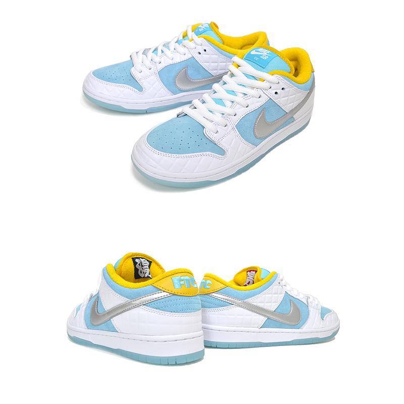NIKE SB DUNK LOW PRO QS FTC lagoon pulse/metallic silver dh7687-400 ナイキ スケートボーディング ダンク ロー プロ QS スケボー スニーカー 銭湯の画像