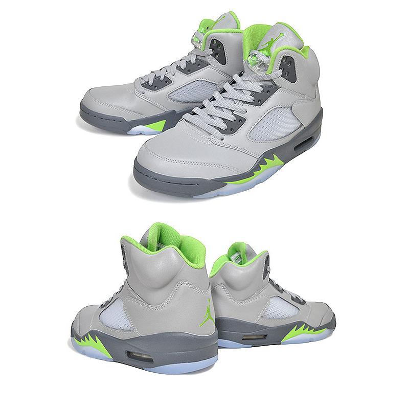 NIKE AIR JORDAN 5 RETRO REFLECTIVE silver/green beanflint grey dm9014