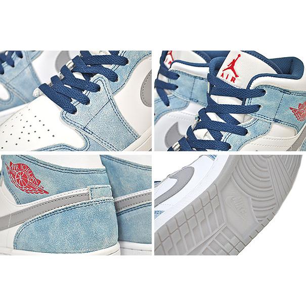 Air Jordan 1 ホワイト/ブルー US8 DN3706-401 Nike Air Jordan 1 Mid SE 