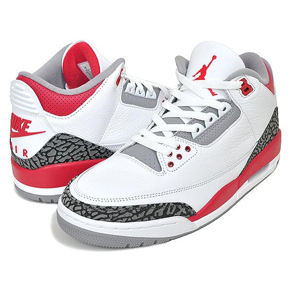 NIKE Air Jordan 3 FireRed 29.5cmエアジョーダン3 エア ジョーダン 3 NIKE AIR JORDAN RETRO FIRE RED white/fire red