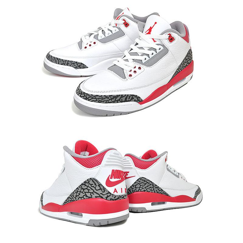 エア ジョーダン 3 NIKE AIR JORDAN RETRO FIRE RED white/fire red