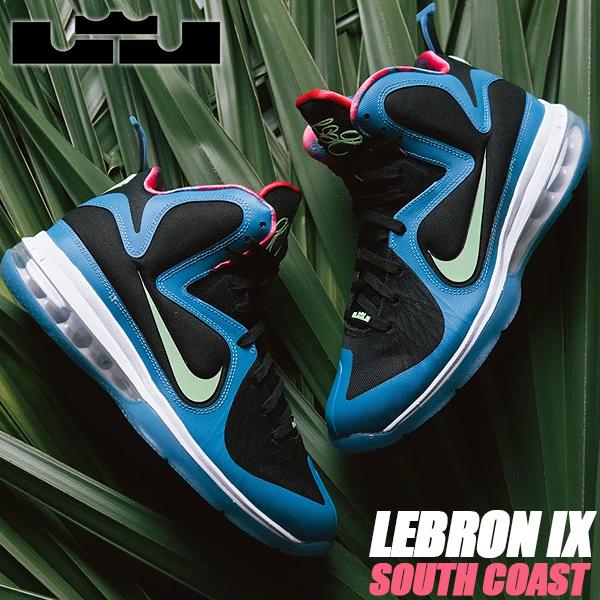 レブロン（NIKE） NIKE LEBRON IX SOUTH COAST black/lime glow-dutch