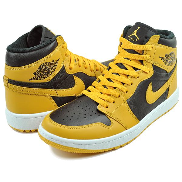 エア ジョーダン 1 NIKE AIR JORDAN HIGH GOLF pollen/black-white