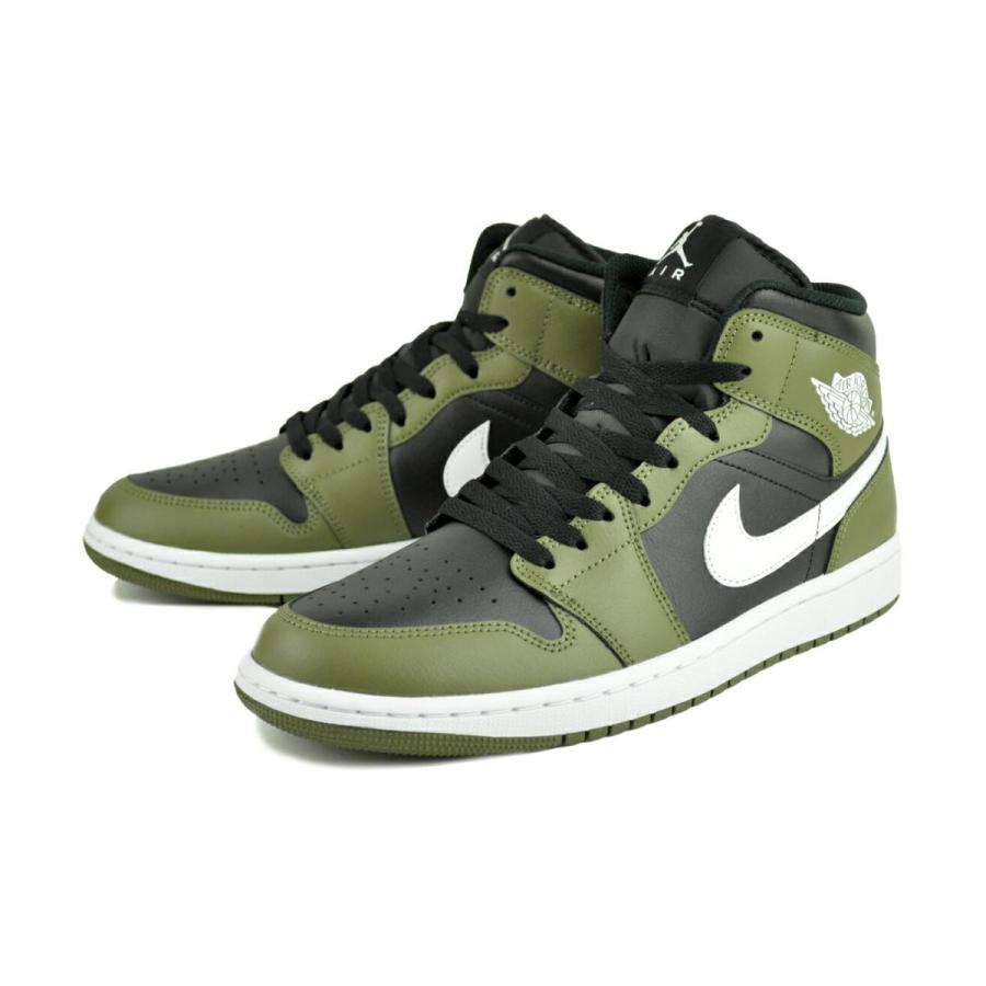 エア ジョーダン 1 NIKE AIR JORDAN MID blk/wht-medium olive エア ジョーダン 1 NIKE AIR JORDAN MID blk/wht-medium olive