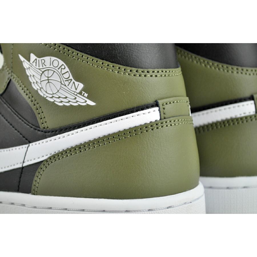 エア ジョーダン 1 NIKE AIR JORDAN MID blk/wht-medium olive エア ジョーダン 1 NIKE AIR JORDAN MID blk/wht-medium olive