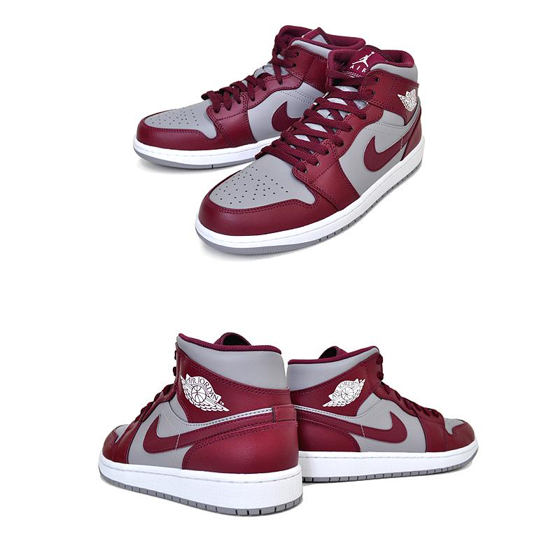 エア ジョーダン 1 NIKE AIR JORDAN MID cherrywood red/white dq8426