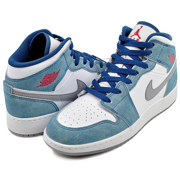 エア ジョーダン 1 NIKE AIR JORDAN MID SE GS french blue/fire red