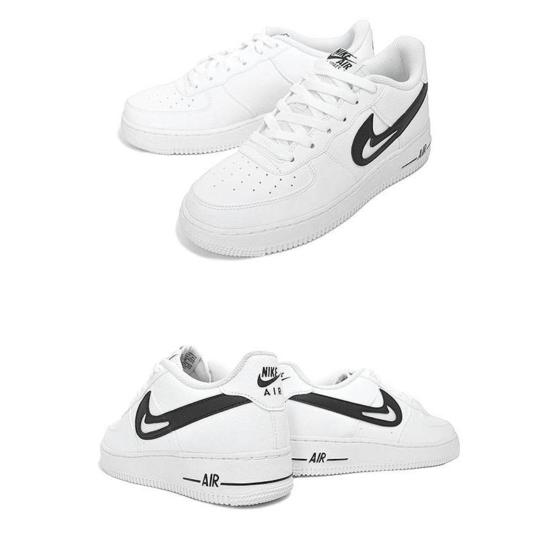 エア フォース 1 NIKE AIR FORCE GS SI CUT OUT SWOOSH white/black