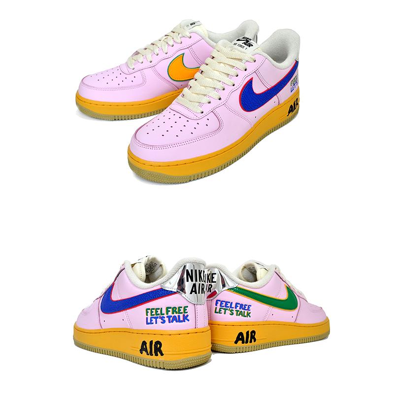 エア フォース 1 NIKE AIR FORCE 07 Feel Free Lets Talk pink form 
