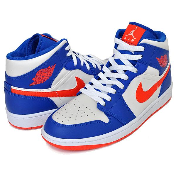 エア ジョーダン 1 NIKE AIR JORDAN MID game royal/rush orange