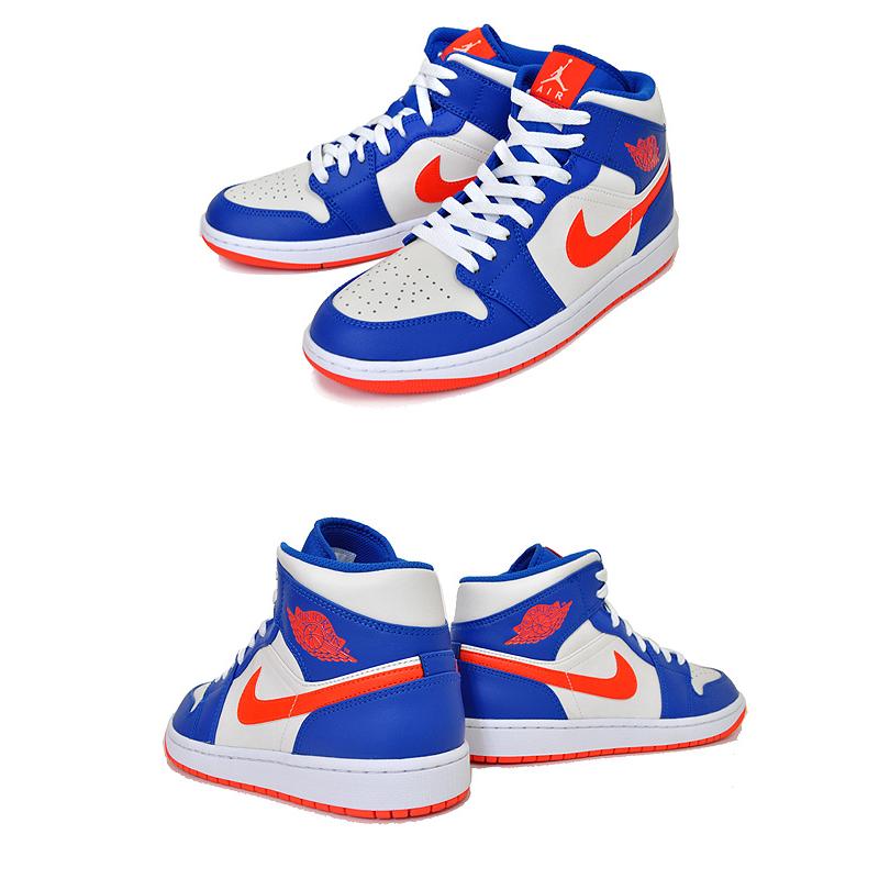 エア ジョーダン 1 NIKE AIR JORDAN MID game royal/rush orange