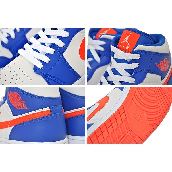 エア ジョーダン 1 NIKE AIR JORDAN MID game royal/rush orange