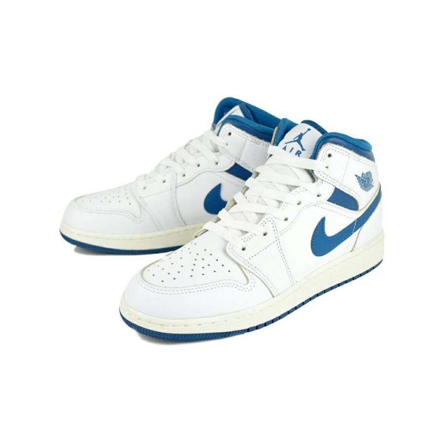 エア ジョーダン 1 NIKE AIR JORDAN MID SE(GS) wht/industrial blue