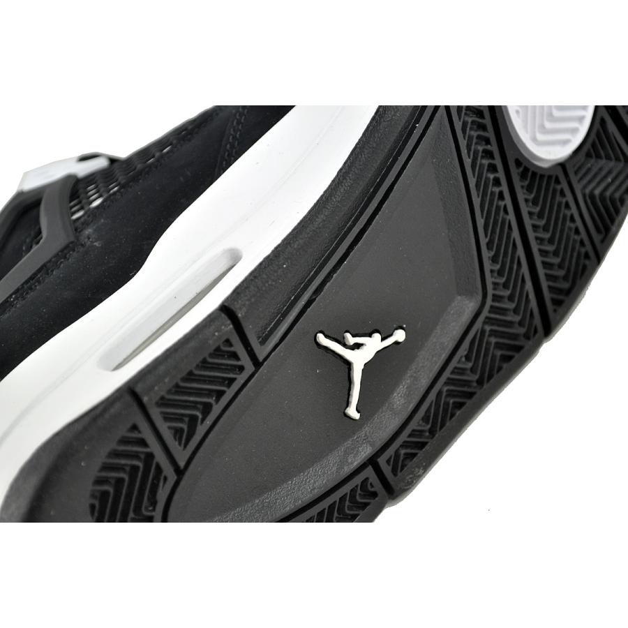 エア ジョーダン 4 NIKE AIR JORDAN RETRO (GS) WHITE THUNDER black