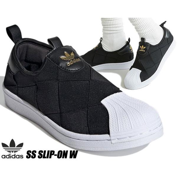 adidas SUPERSTAR SLIP ON W CBLACK/FTWWHT/GOLDMT fv3187 SST SLIP-ON WMNS アディダス スーパースター スリッポン ウィメンズ スニーカー レディース ブラック｜limited-edition