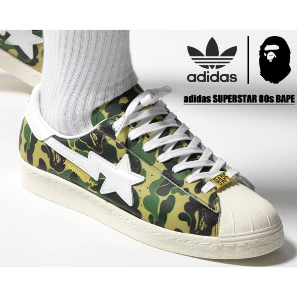 NIKE（ナイキ） adidas SUPERSTAR 80s BAPE OWHITE/FTWWHT/GOLDMT