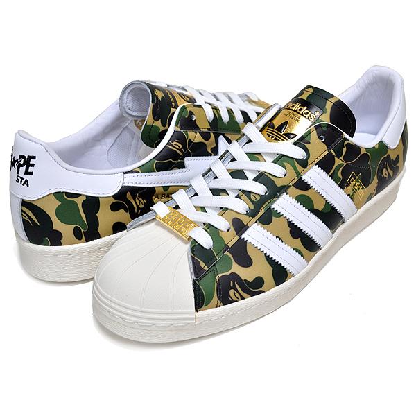 NIKE（ナイキ） adidas SUPERSTAR 80s BAPE OWHITE/FTWWHT/GOLDMT